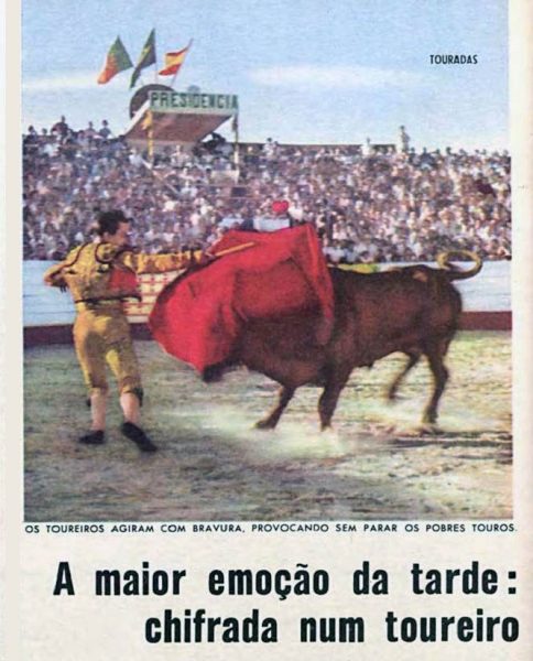 Artigo sobre tourada na Revista Manchete em 1959.
