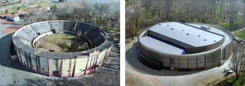 Praça de touros de Viana do Castelo: Antes e depois.