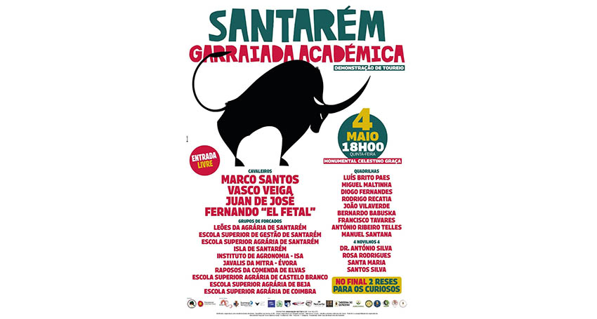 Cartaz da Garraiada Académica em Santarém