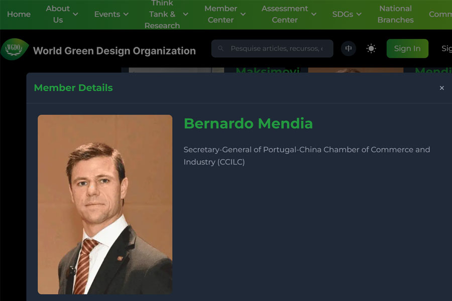 Página web da WGDO (Bernardo Mendia)